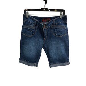 Conga Womens Blue Denim Stretch Bermuda Shorts Size 12 Casual Summer